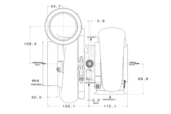 Garrett G45-1600 Turbocharger 80mm - Image 5